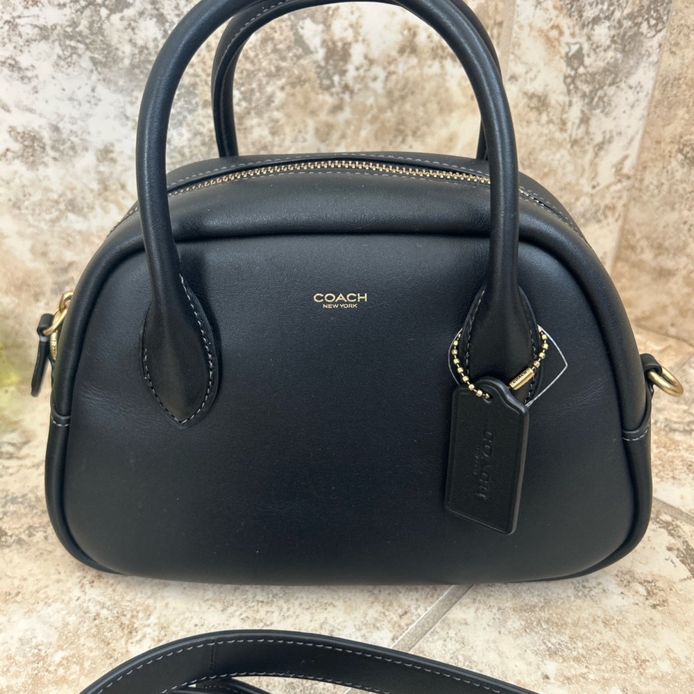 Coach cu863 borough satchel Black Leather Handbag